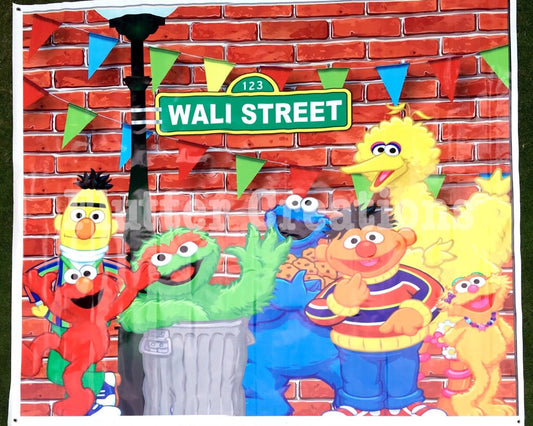 Seasame Street Backdrop Flex
