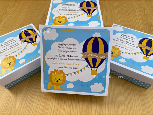 Printed Hot Air Balloon - Cardboard Boxes