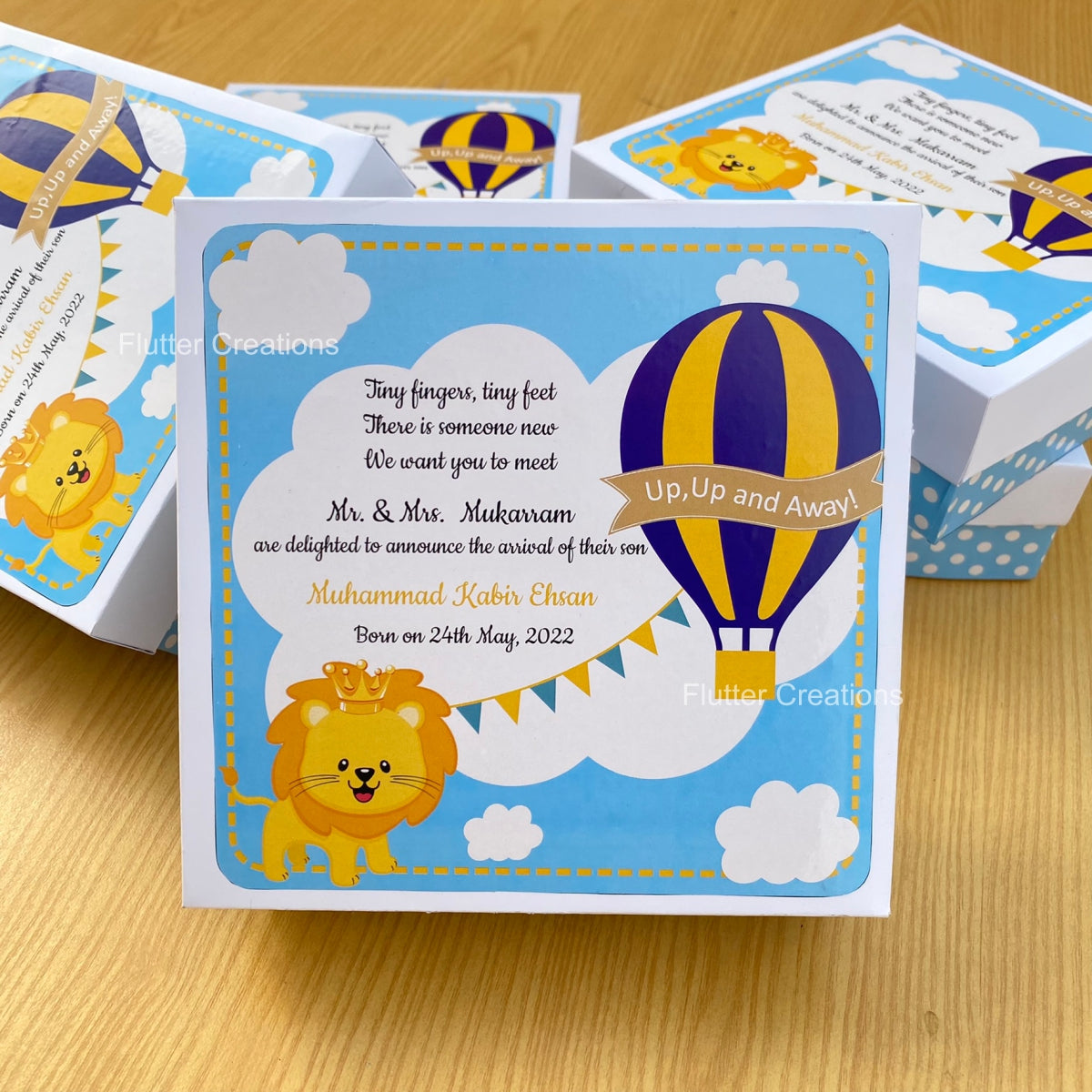 Baby Boy Box with Top and Bottom Printing