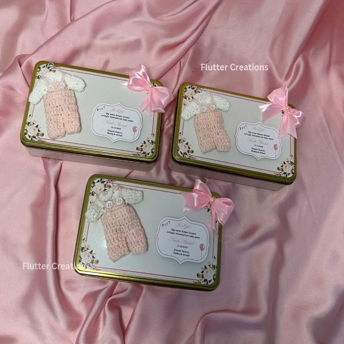 Baby Girl Announcement Box (Crochet design)