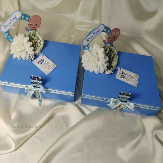 Ring Design - Baby Boy Announcement Acrylic Box