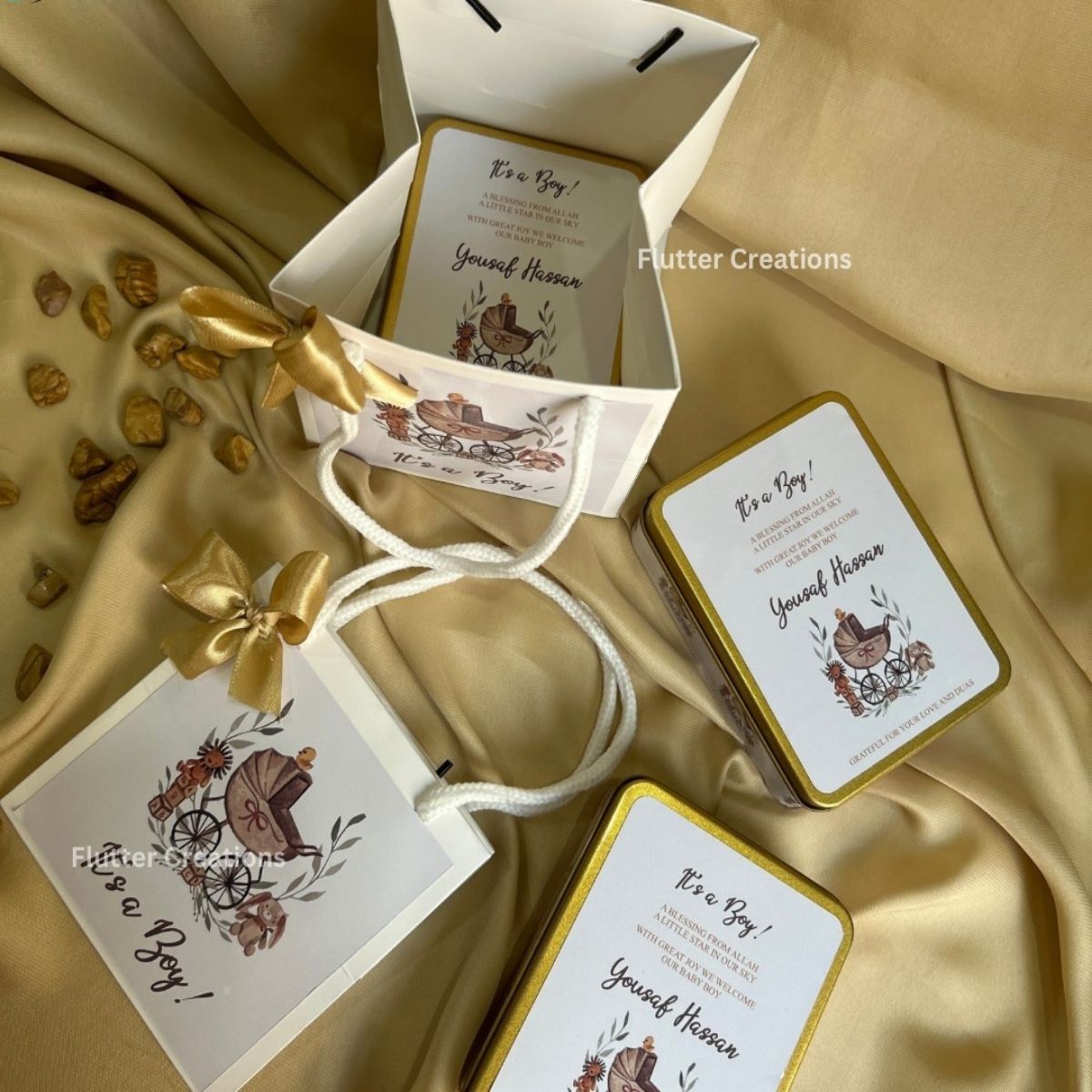 Personalized Baby Announcement Rectangular Tin Box