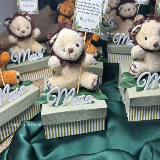 Lion/Jungle Themed Baby Announcement Boxes