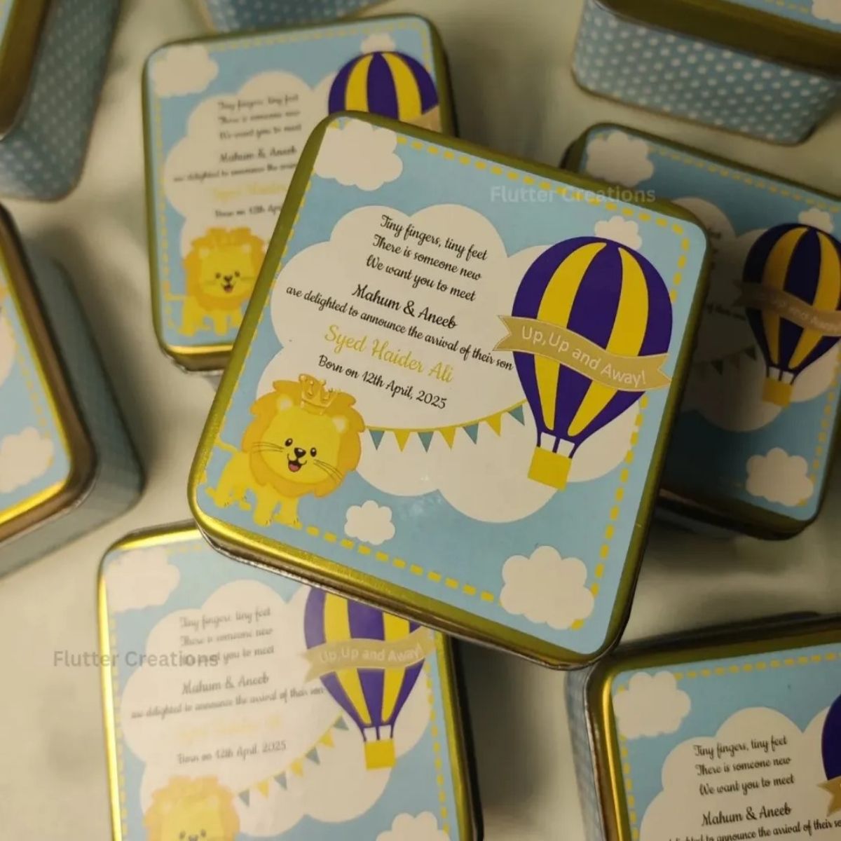Hot Air Balloon Design Tin Box