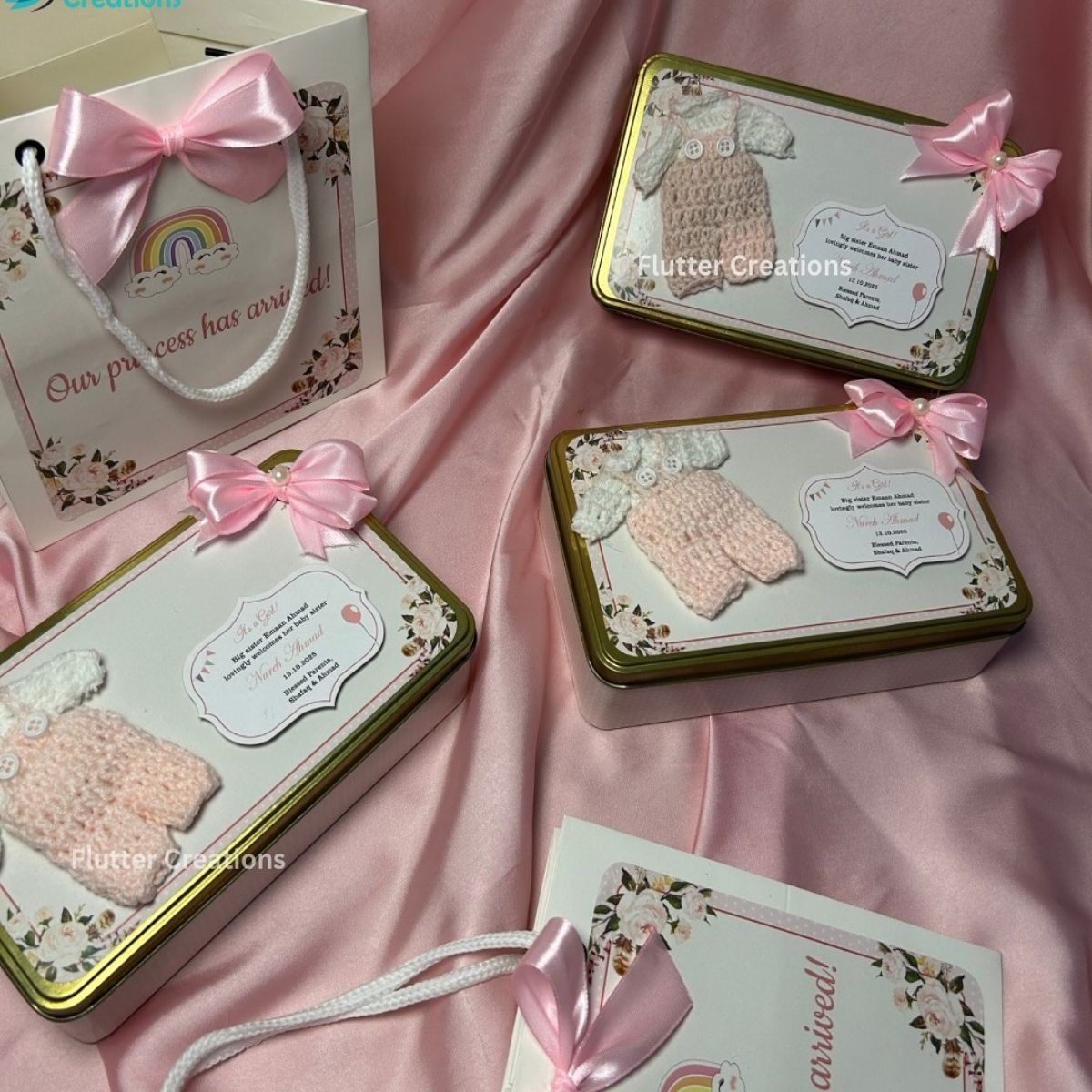 Baby Girl Announcement Box (Crochet design)