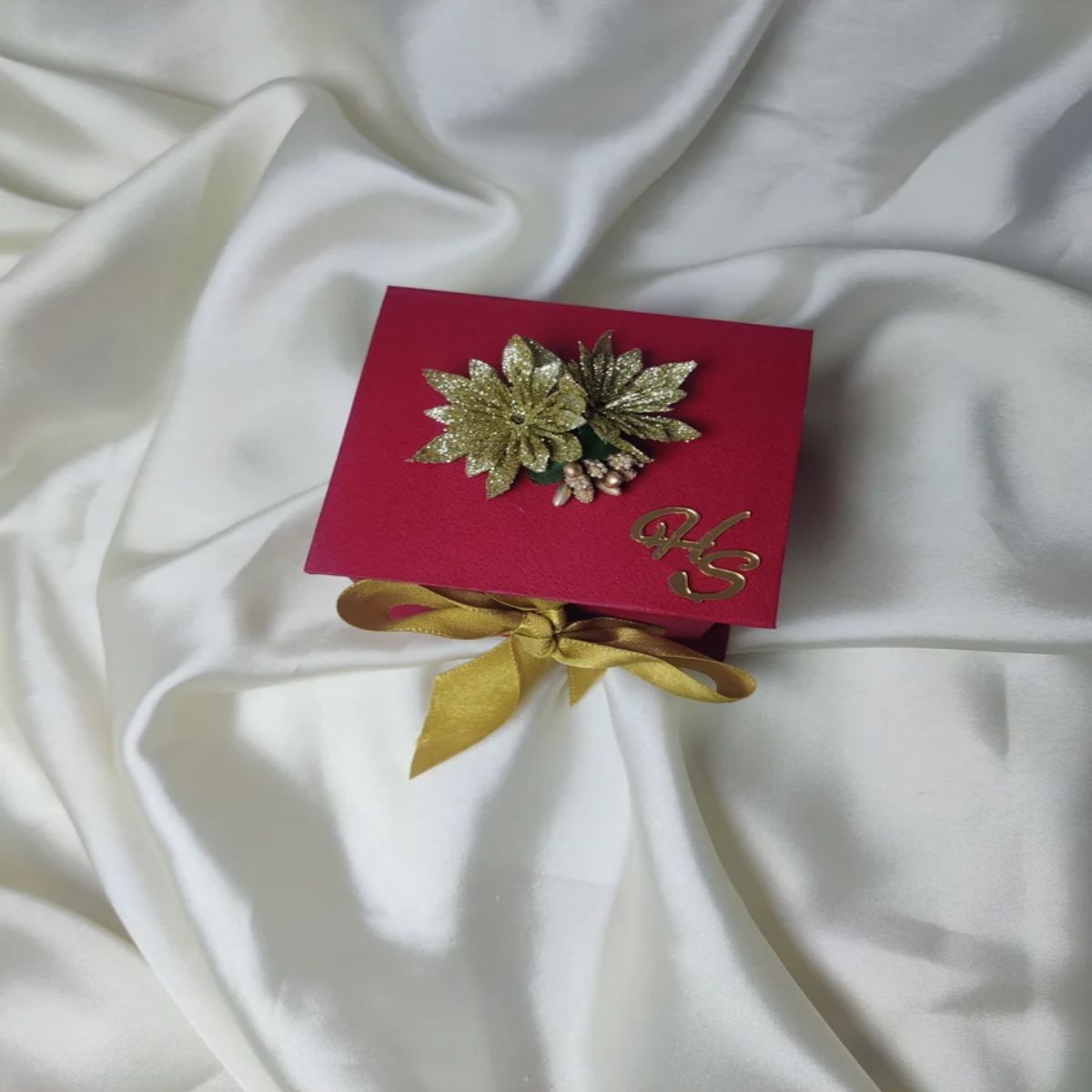 Bookstyle Bid Box with Flowers