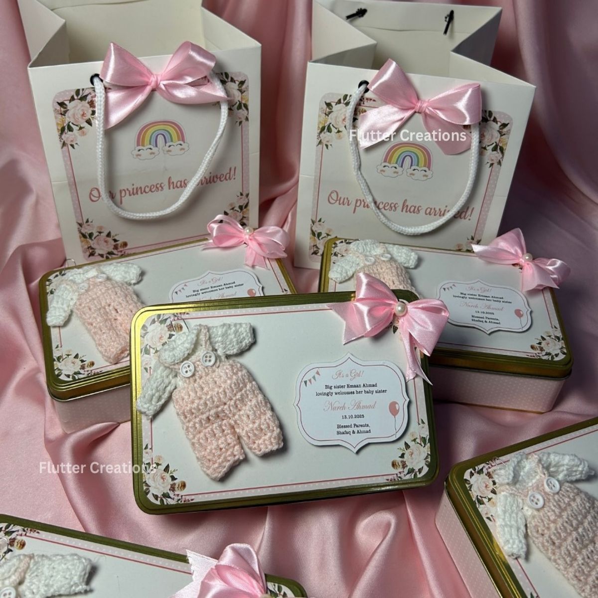 Baby Girl Announcement Box (Crochet design)