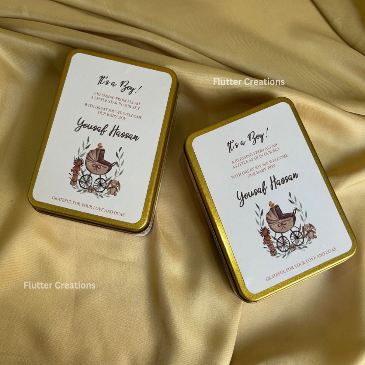 Personalized Baby Announcement Rectangular Tin Box