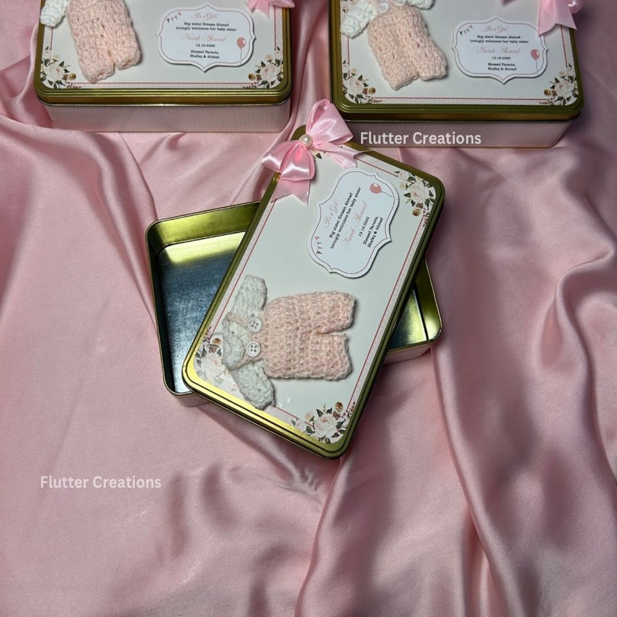 Baby Girl Announcement Box (Crochet design)
