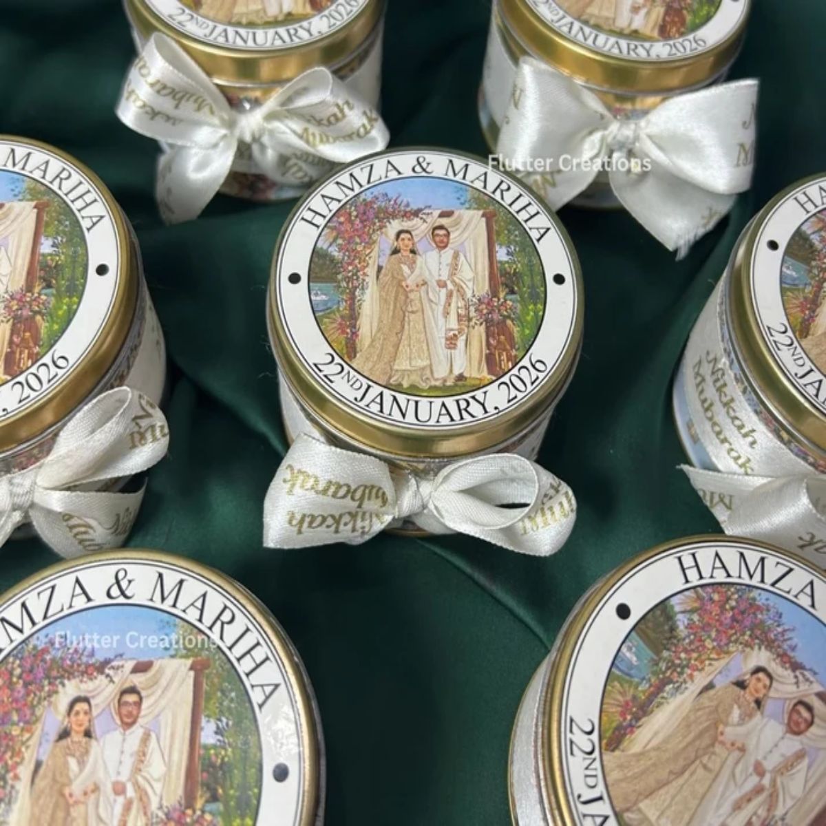 Wedding Round Tin Bid Boxes