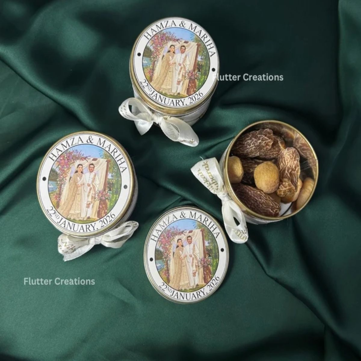 Wedding Round Tin Bid Boxes