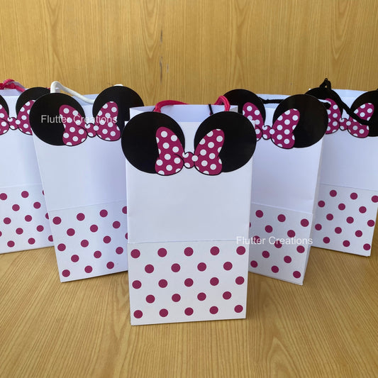 Minnie Mouse Goody Bags (Polka Dot White)