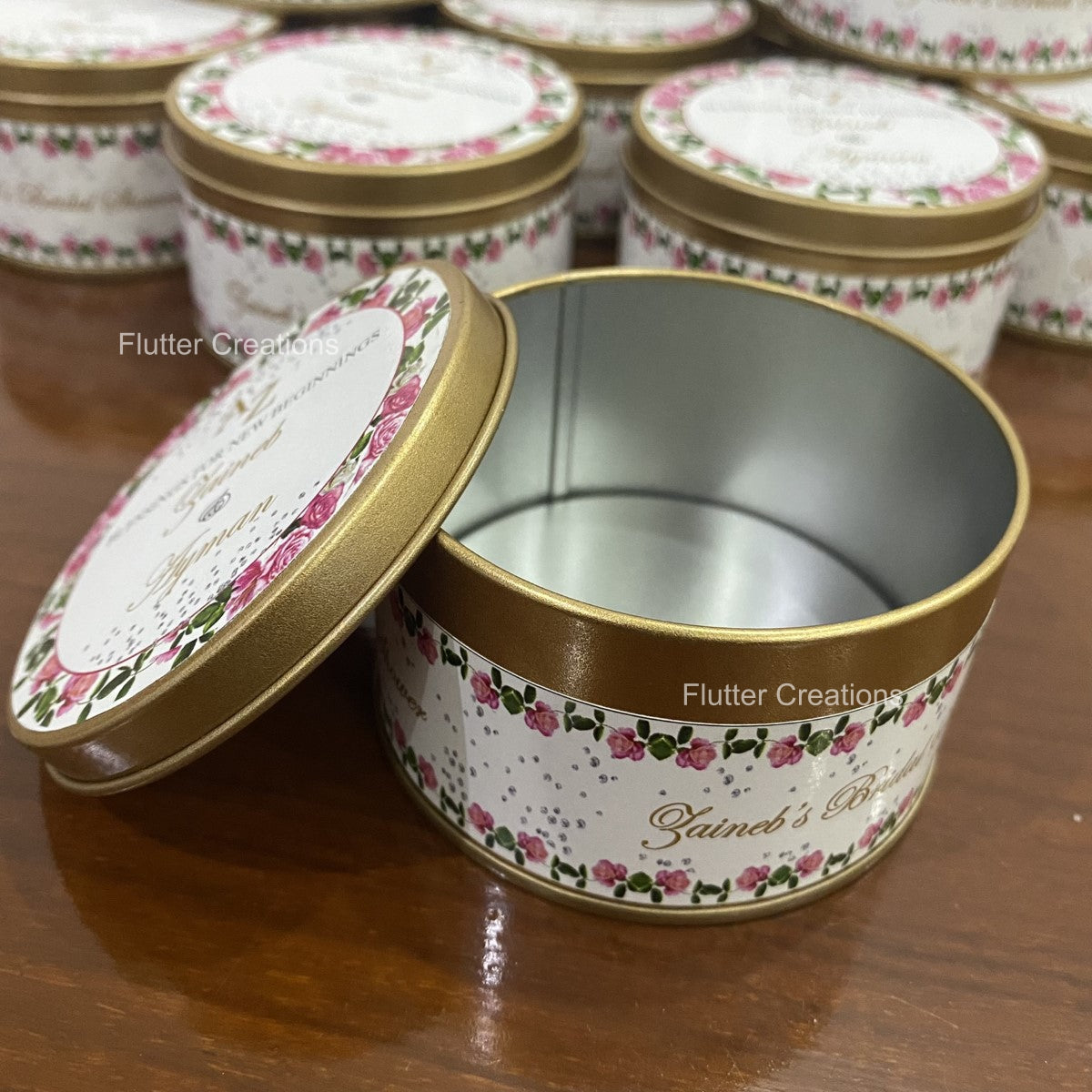 Wedding Customized Tin Bidh Box