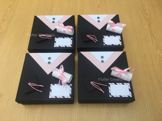 Pink Gown Graduation Box