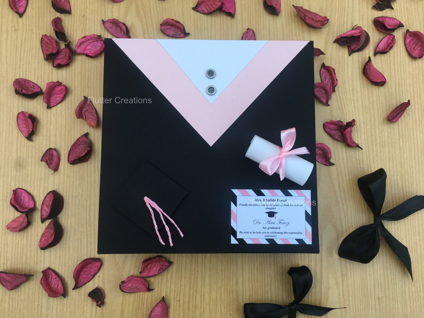 Pink Gown Graduation Box