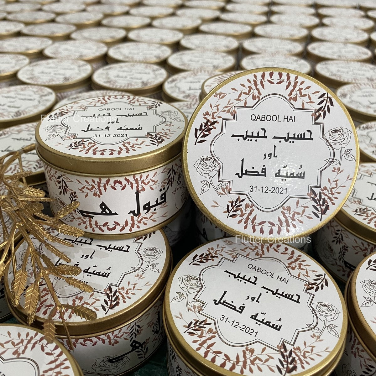 Wedding Customized Tin Bidh Box