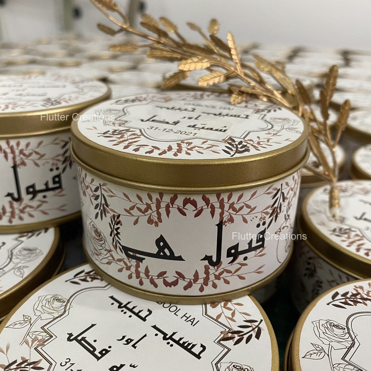 Wedding Customized Tin Bidh Box