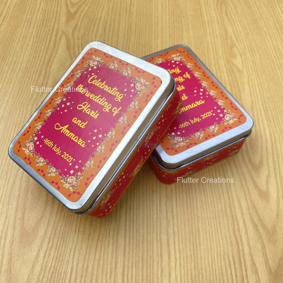 Tin Sweet Box with Customized Golden print (Imported) 400gm