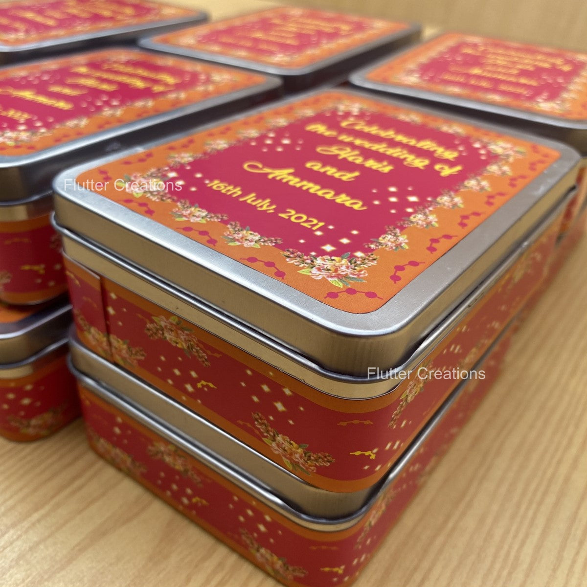 Tin Sweet Box with Customized Golden print (Imported) 400gm