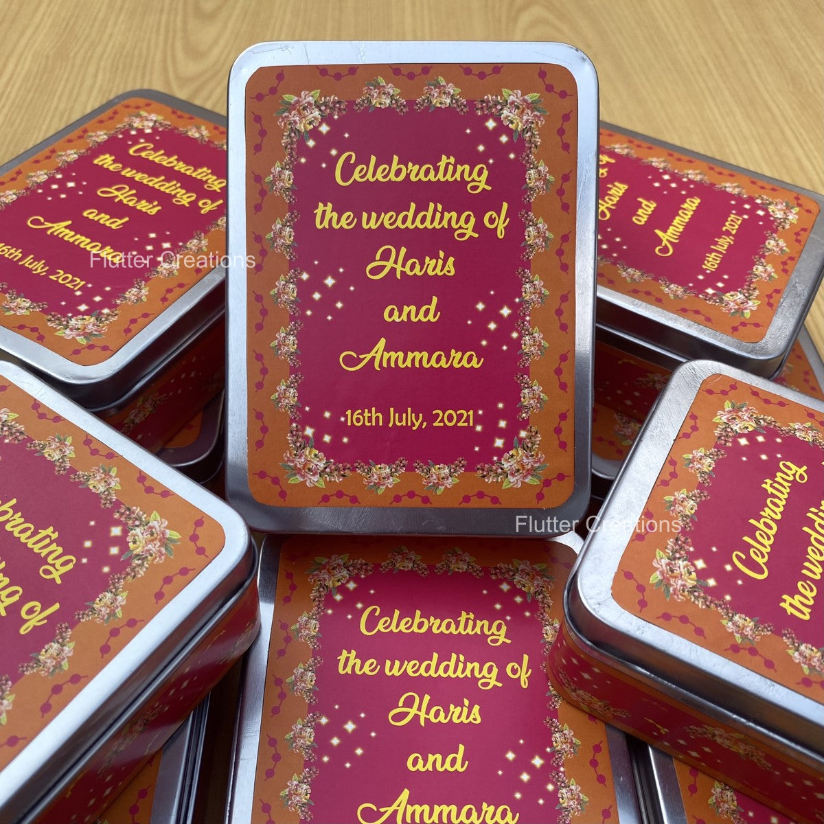 Tin Sweet Box with Customized Golden print (Imported) 400gm