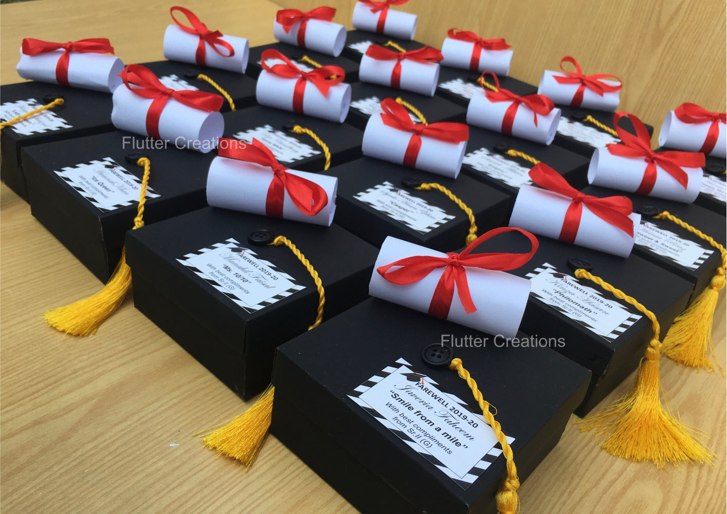 Red Ribbon Graduation Box