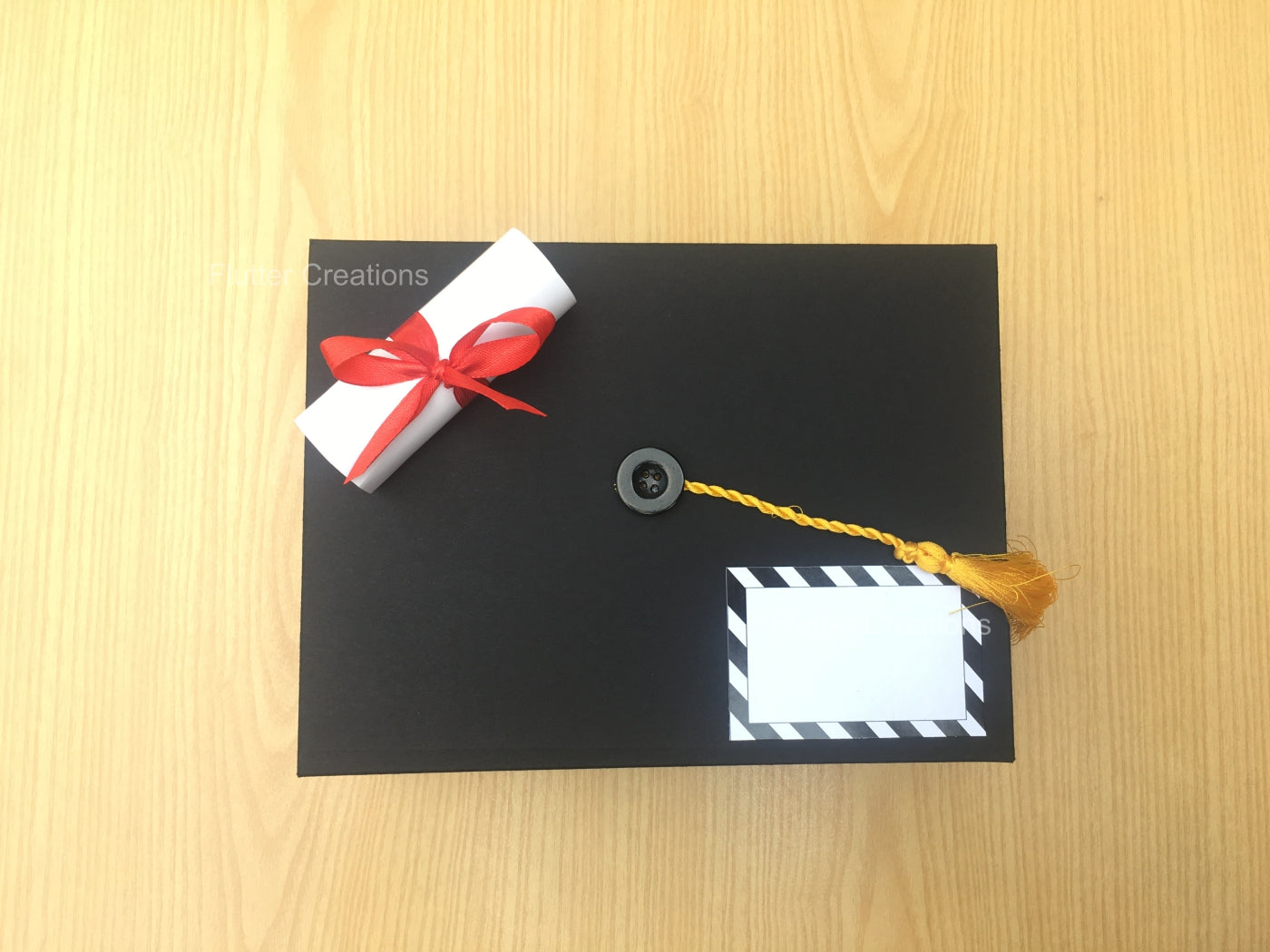 Red Ribbon Graduation Box