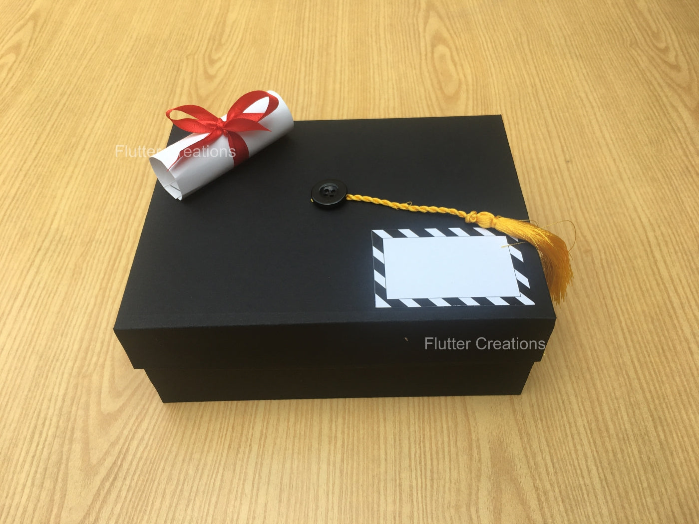 Red Ribbon Graduation Box