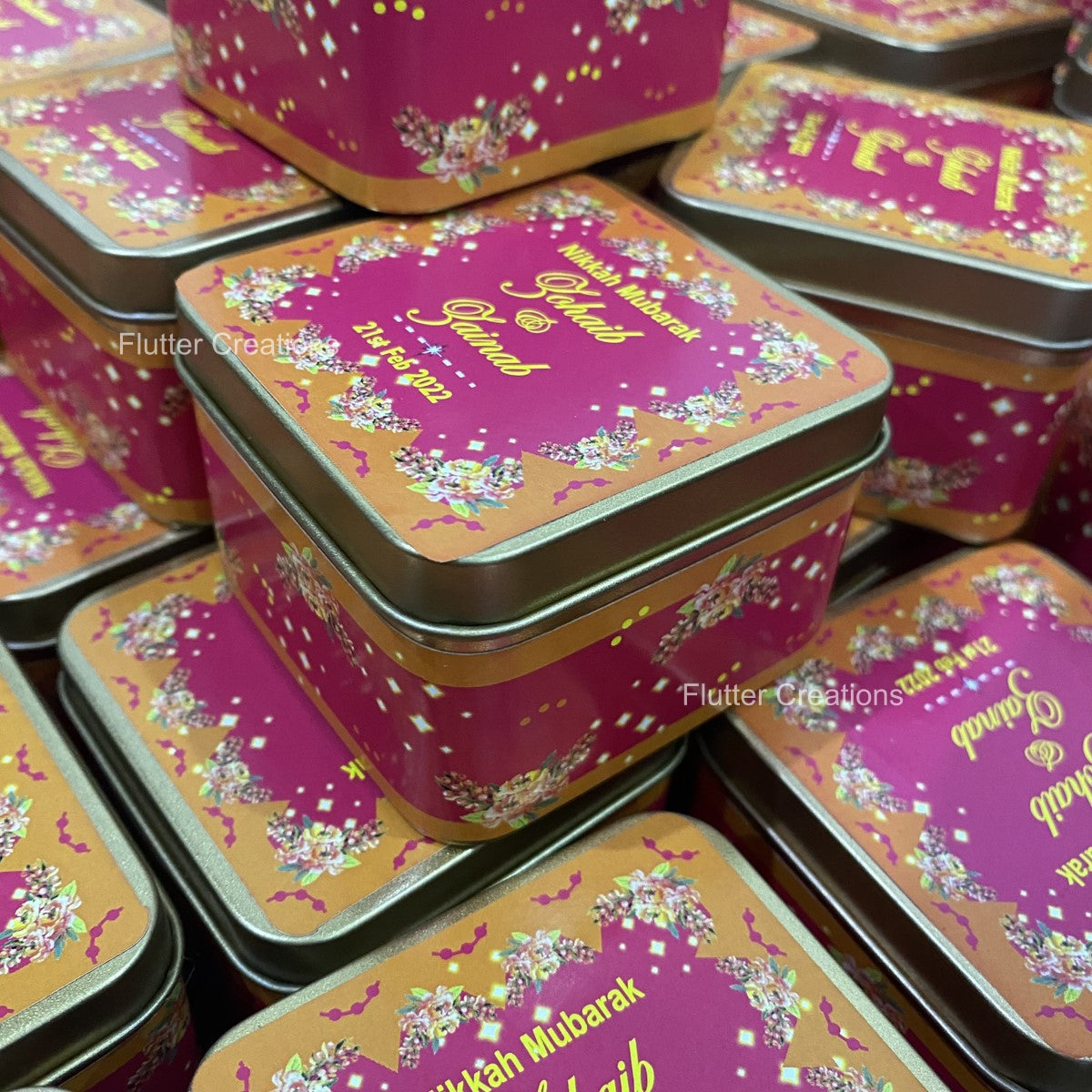 Wedding Customized Tin Bidh Box