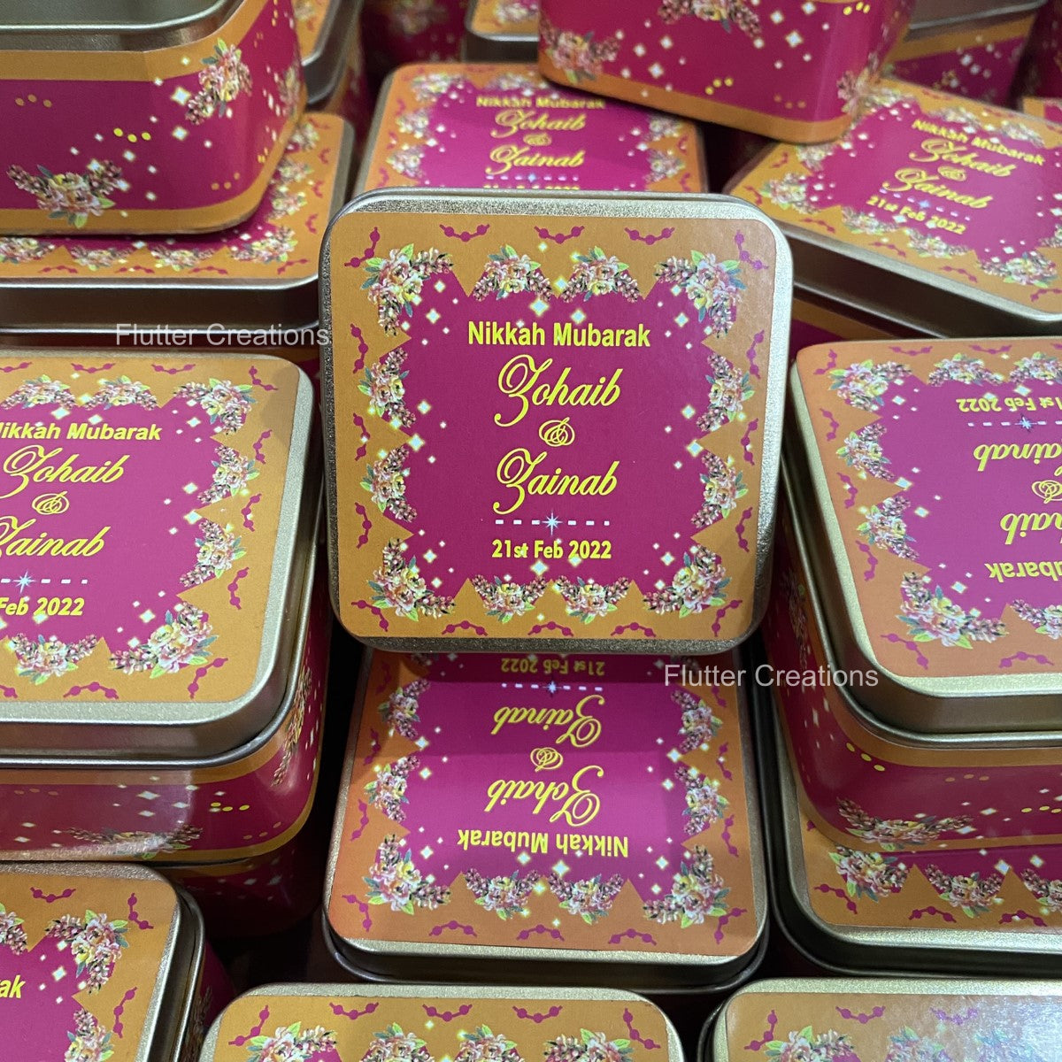 Wedding Customized Tin Bidh Box