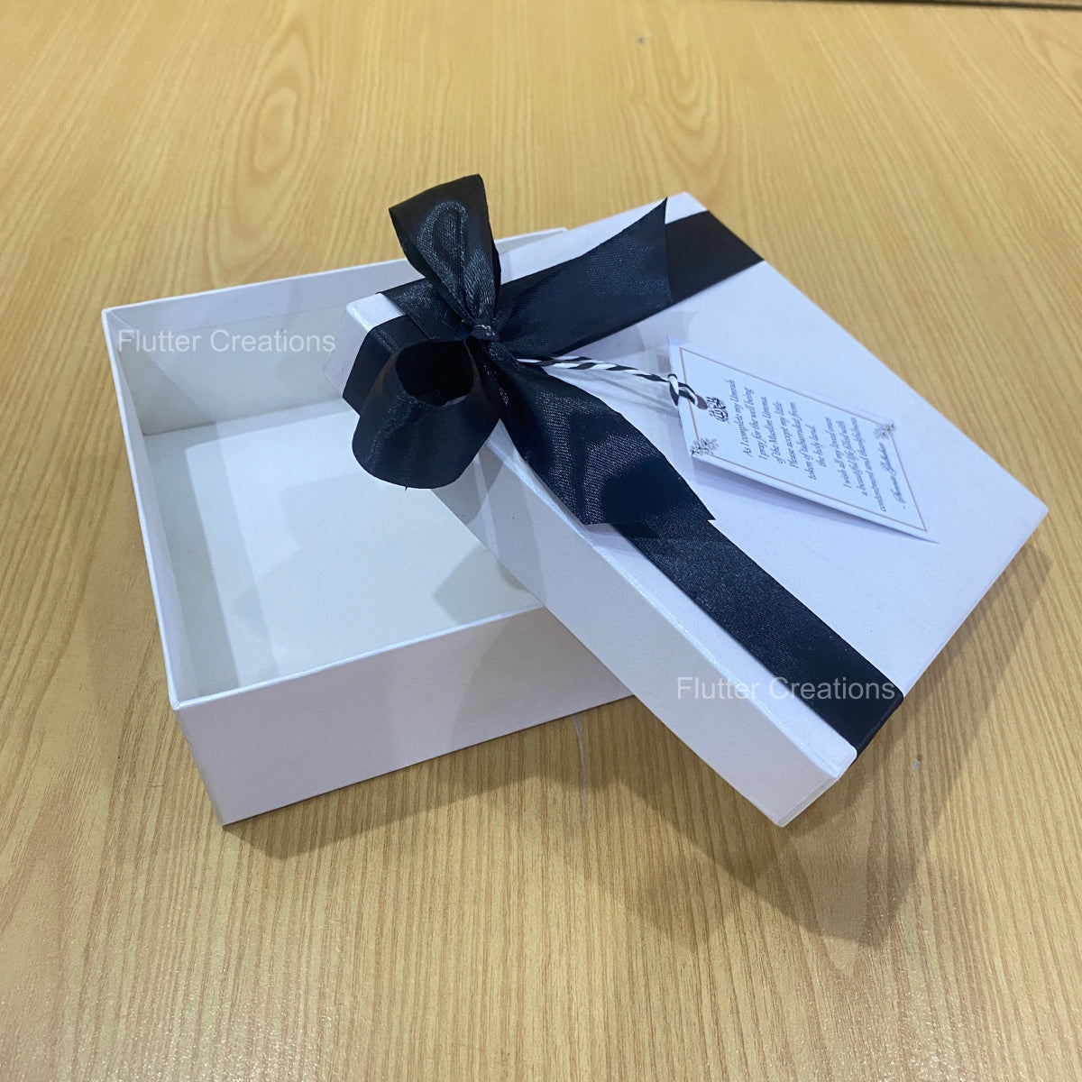 White box with ramadan ribbon